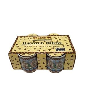 New Debbie Mumm Sakura Haunted House Mugs Set of 3 New in package Halloween